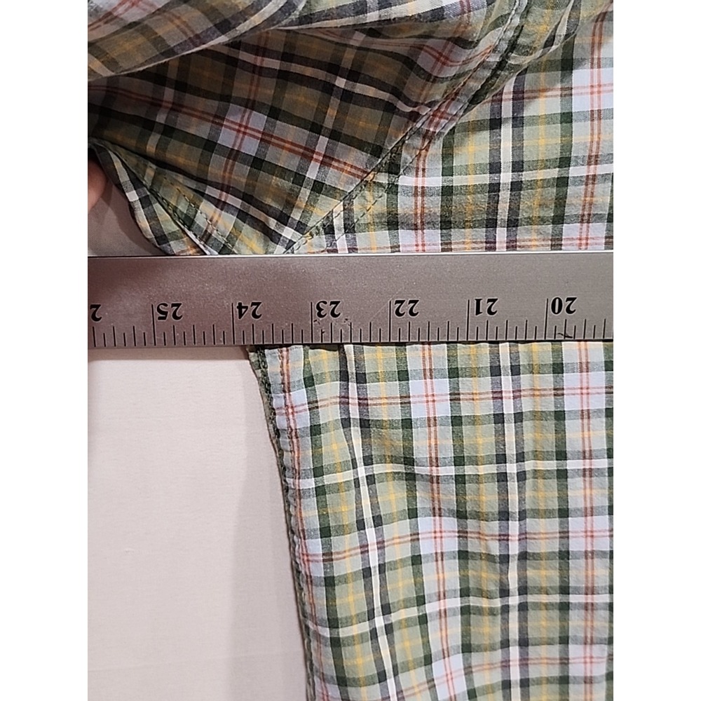 Cinch Button Down Shirt Mens M‎ Plaid, Pocket Short Sleeve 100% Cotton - Picture 7 of 10